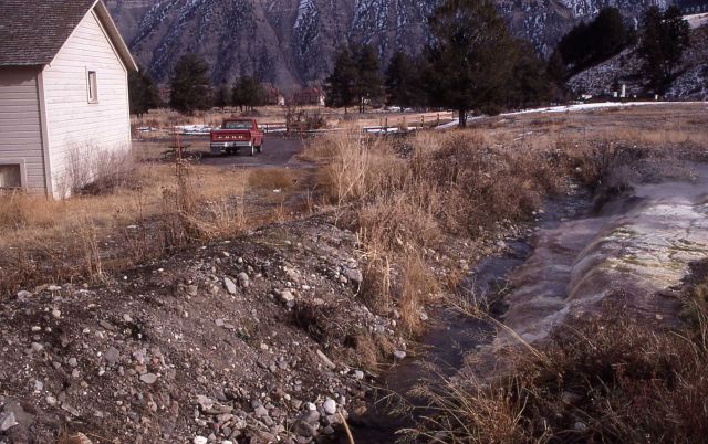 Hymen Springs Terrace & proximity to the Judges garage - Mammoth Hot Springs Picture