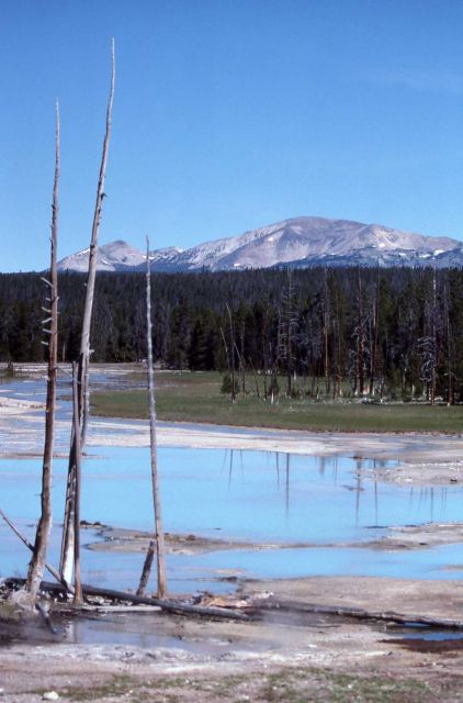 Crackling Lake with Mt. Holmes in back - Hot Springs, Midway & Lower Geyser Basin Picture