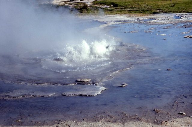 Ojo Caliente - typical boiling & overflow - Hot Springs, Midway & Lower Geyser Basin Picture