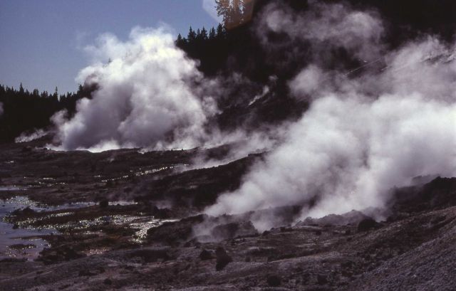 Vermillion - Locomotive Spring Area - Hot Springs, Norris Geyser Basin Picture