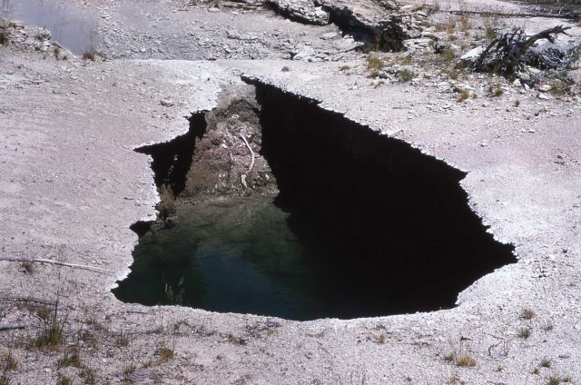 Pulcher Spring - drained by Seismic - Hot Springs, Upper Geyser Basin Picture