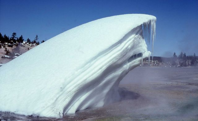 Ice cave near Africa Geyser - Norris Geyser Basin Picture