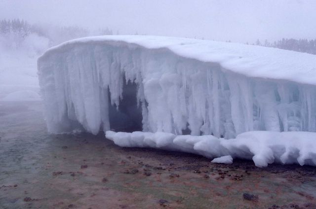 Ice cave near Africa Geyser - Norris Geyser Basin Picture