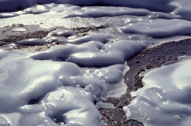 Ice patterns - Castle Geyser runoff Picture