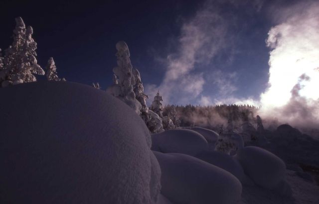 Norris Geyser Basin with ice & snow Picture