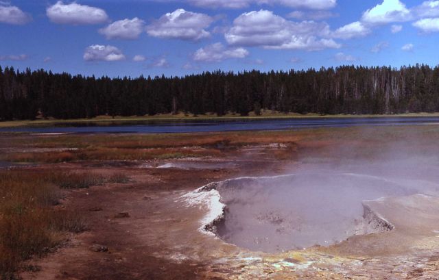 Small mud cauldron - Mud Pots, Mud Volcano area Picture