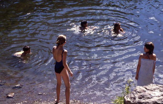 Children swimming at Firehole Picture