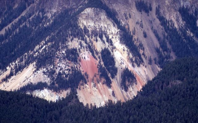 Aerial view of the walls of the Grand Canyon of Yellowstone Picture