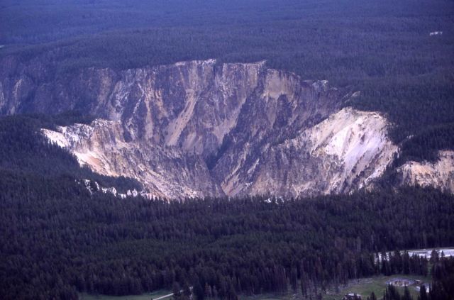 Aerial view of the Grand Canyon of Yellowstone Picture
