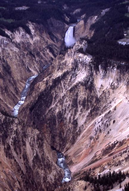 Aerial view of the Grand Canyon of Yellowstone Picture