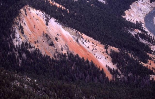 Aerial view of the Grand Canyon of Yellowstone Picture