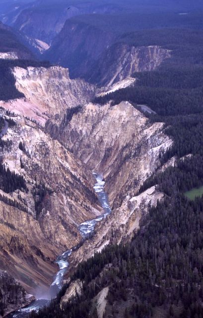 Aerial view of the Grand Canyon of Yellowstone Picture