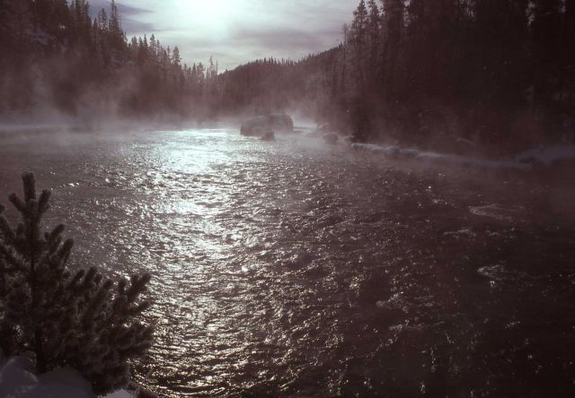 Firehole River in the winter Picture