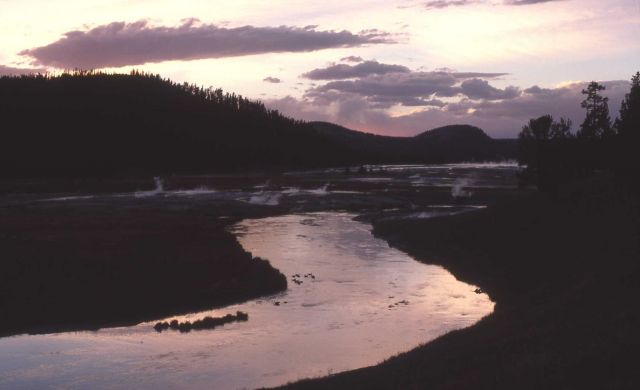 Firehole River in the evening Picture
