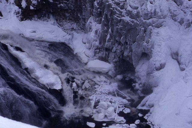 Gibbon Falls in the winter Picture
