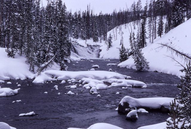 Lewis Falls & River in the winter Picture