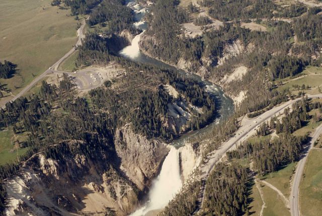 Aerial view of the Upper & Lower Falls Picture