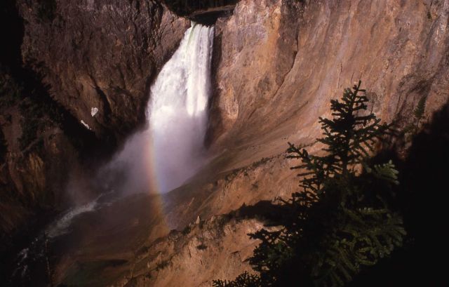 Lower Falls with a rainbow Picture