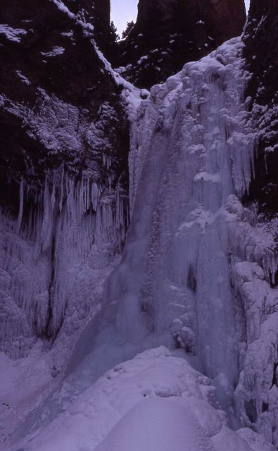 Tower Falls with ice Picture
