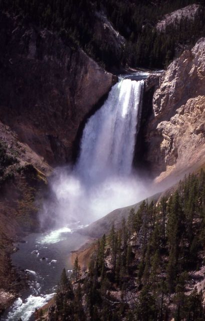 Close up of the Lower Falls as seen from Red Rock Picture