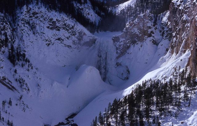 Lower Falls in the winter showing ice cone Picture