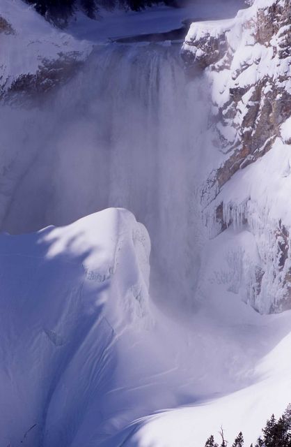 Lower Falls in the winter with ice cone Picture