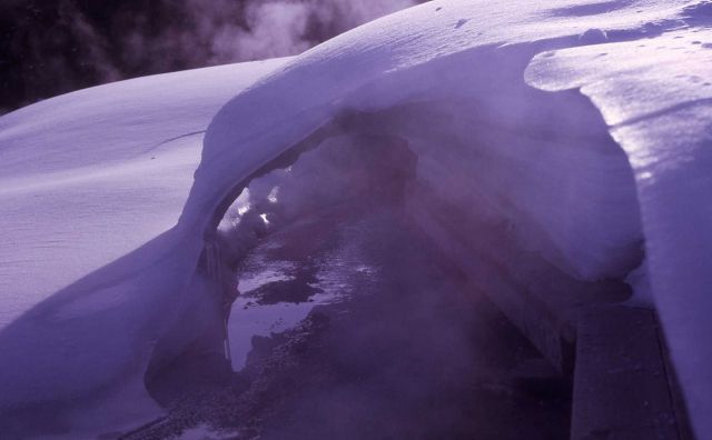 Snow bank near Castle Geyser Picture