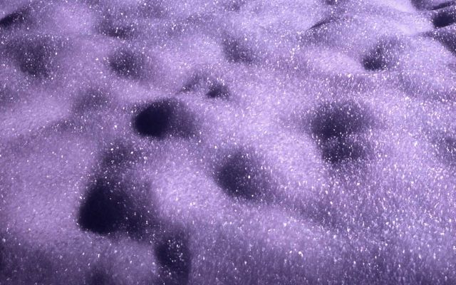 Ice crystals on snow surface Picture