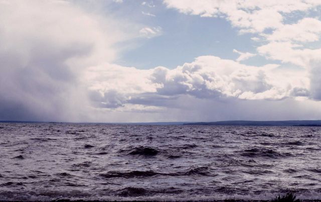 Rough water on Yellowstone Lake Picture