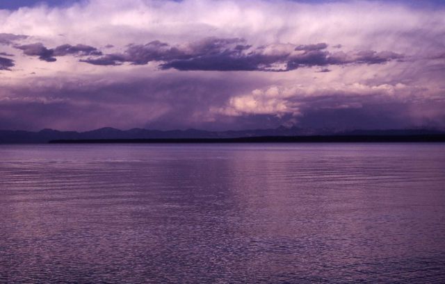 Storm clouds on Yellowstone Lake Picture