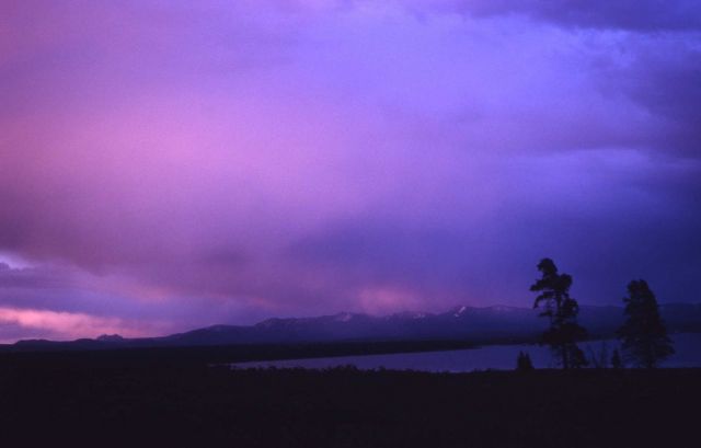 Storm clouds on Yellowstone Lake Picture