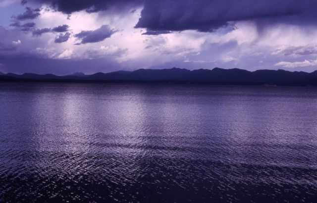 Storm clouds on Yellowstone Lake Picture