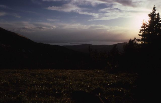 Yellowstone Lake over shoulder of Mt Doane Picture