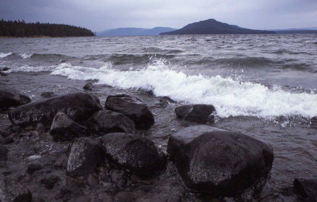 Waves at Park Point on Yellowstone Lake Picture