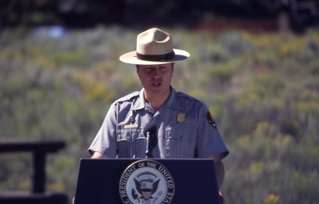 Superintendent Mike Finley - Yellowstone's 125th anniversary Picture