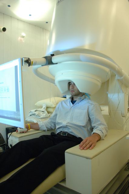 MEG scanner with patient Picture