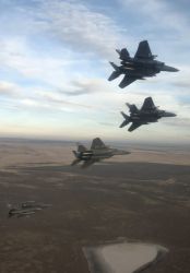 Four-ship formation - Flying over Idaho Photo