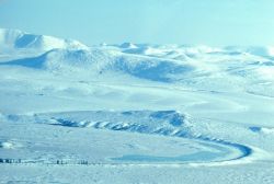 Noatak River in Winter - Aerial View Image