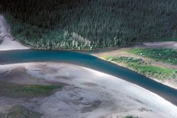 Noatak River Above Village - Aerial View Image