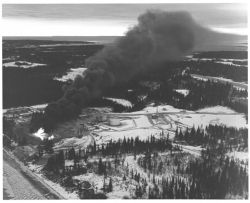 Burning off Sump Pit at Trading Bay, Cook Inlet Image