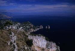 Aerial view of Capri Island Image