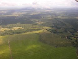 Meandering River in Complex Landscape in Northern Paraguay Image