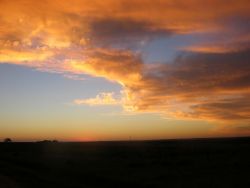 Sunset over rangeland in southern Paraguay Image