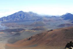 Moonscape scenery in Haleakala Crater in Haleakala National Park. Image