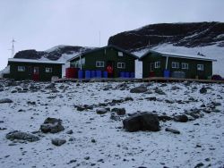 A base camp for observing penguins and marine mammals as well as other scientific observations. Image