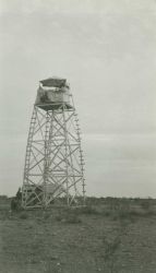 An unidentified triangulation station with tower, possibly in Arizona. Image