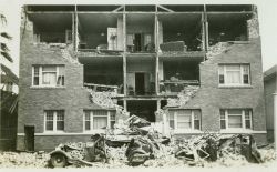 A scene in Long Beach the morning after the devastating 1933 earthquake. Image