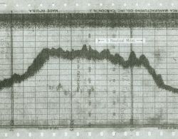 Fathometer trace in the vicinity of the Juan de Fuca Ridge area showing many minor knolls rising from the bottom Image