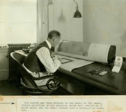The sheets are then reduced to the scale of the chart, proper selection of the material which will appear on it being made, and the whole worked into  Image