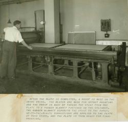After the plate is completed, a proof is made on the above press Image